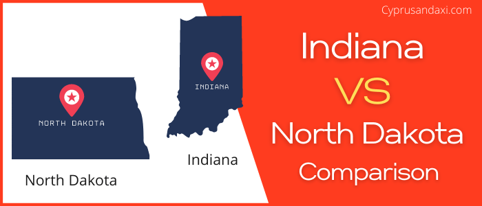 Is Indiana bigger than North Dakota