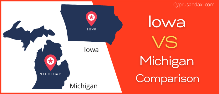 Is Iowa bigger than Michigan