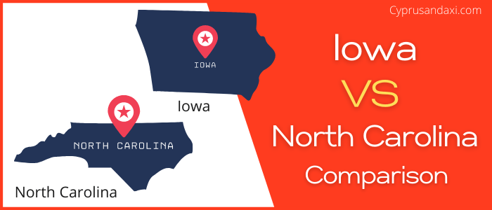 Is Iowa bigger than North Carolina