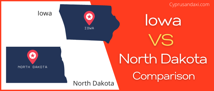 Is Iowa bigger than North Dakota