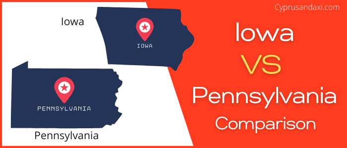Is Iowa bigger than Pennsylvania