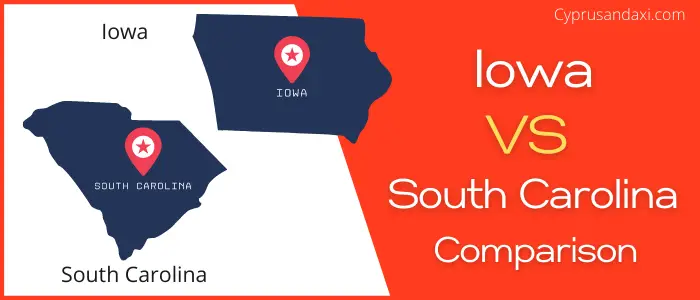 Is Iowa bigger than South Carolina