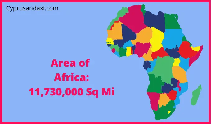 Area of Africa compared to Alaska