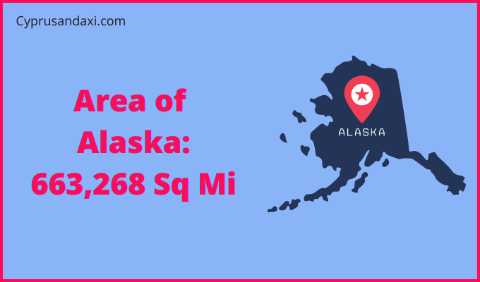 Area of Alaska compared to Kuwait
