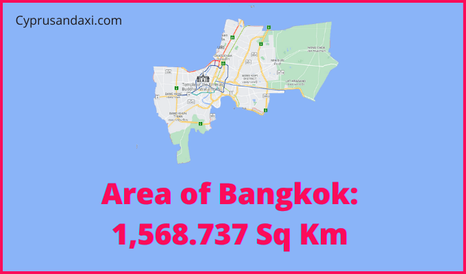 Area of Bangkok compared to Alabama