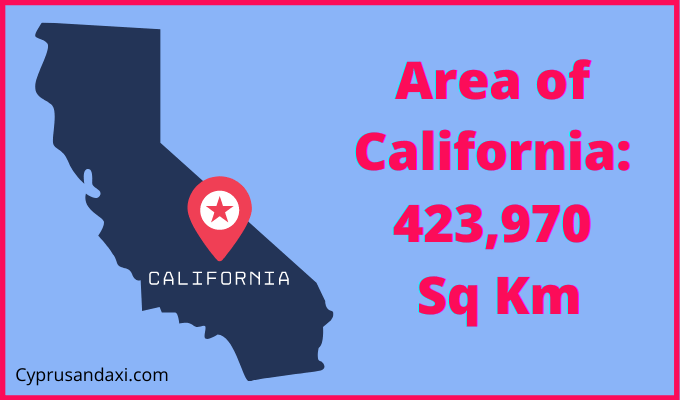 Area of California compared to Norway