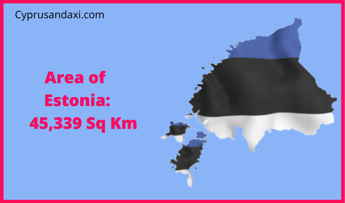 Area of Estonia compared to Finland