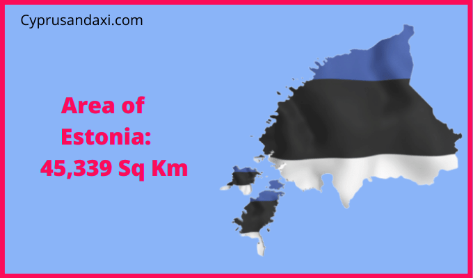 Area of Estonia compared to Russia