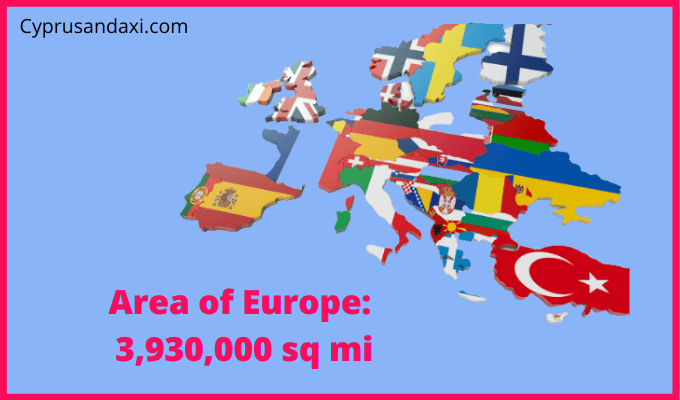Area of Europe compared to Alaska