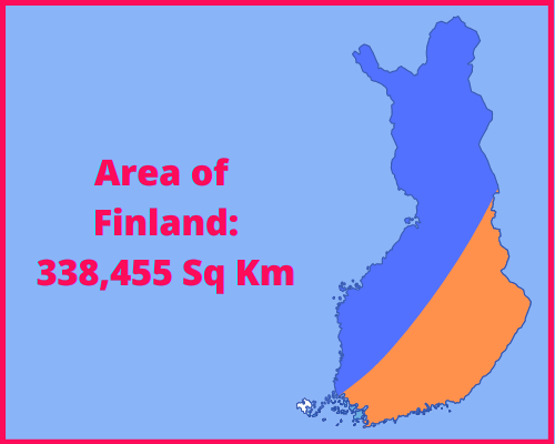 Area of Finland compared to Austria
