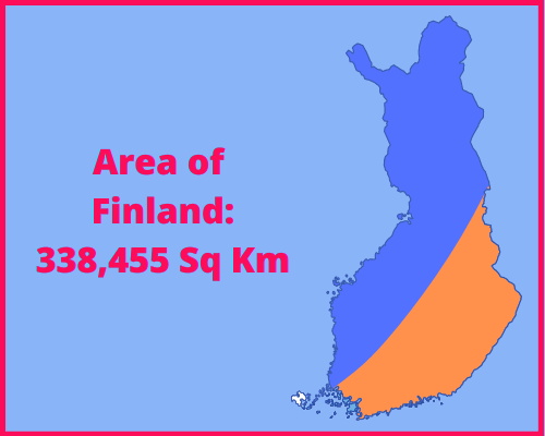 Area of Finland compared to Germany