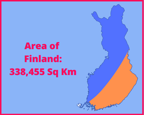 Area of Finland compared to Hungary