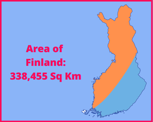 Area of Finland compared to Oman
