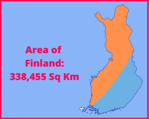 Area of Finland compared to South Korea