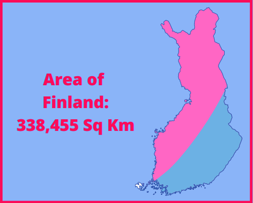 Area of Finland compared to Sweden
