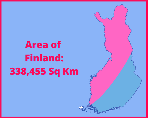 Area of Finland compared to Vermont
