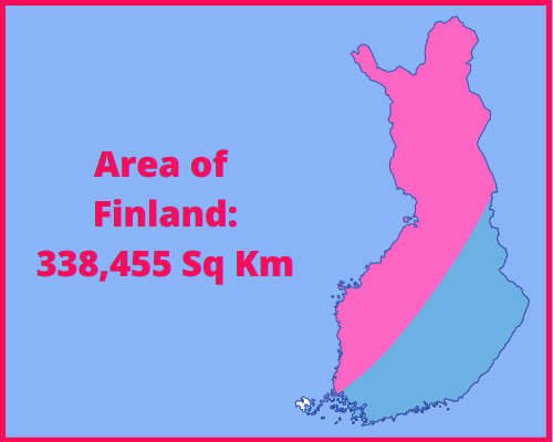 Area of Finland compared to Wales