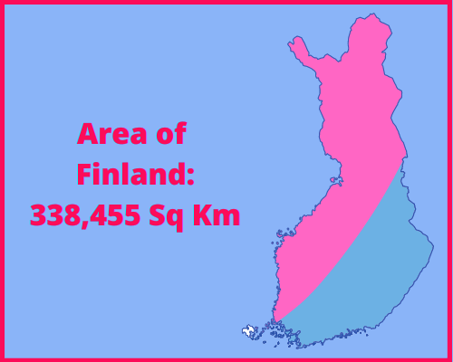 Area of Finland compared to Wisconsin
