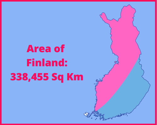 Area of Finland compared to the Czech Republic