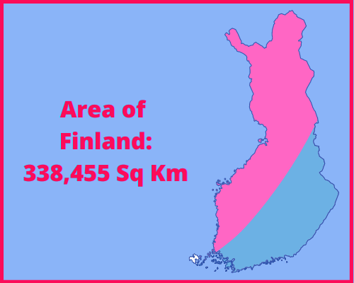 Area of Finland compared to the Netherlands