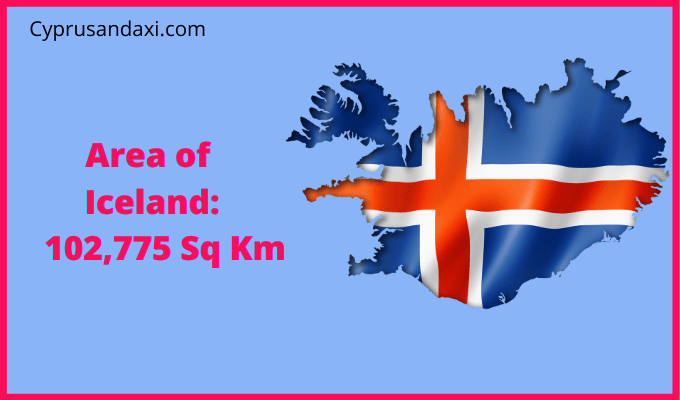 Area of Iceland compared to Finland