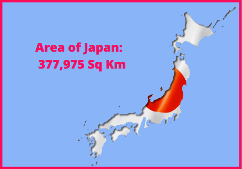 Area of Japan compared to Russia