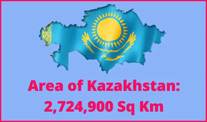 Area of Kazakhstan compared to Ukraine