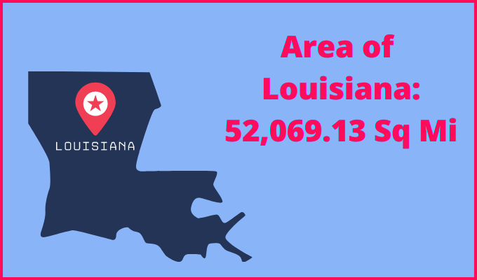 Area of Louisiana compared to New Hampshire