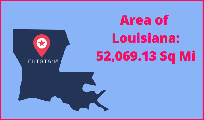 Area of Louisiana compared to North Carolina
