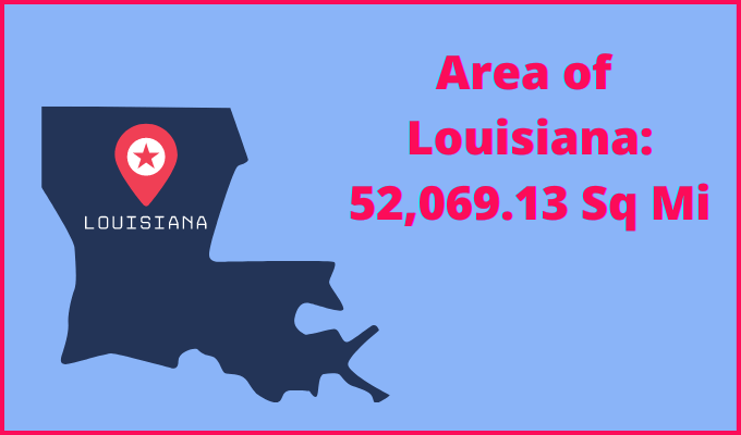 Area of Louisiana compared to Oregon