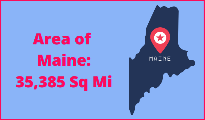 Area of Maine compared to Maryland