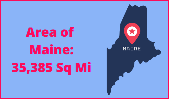 Area of Maine compared to Massachusetts