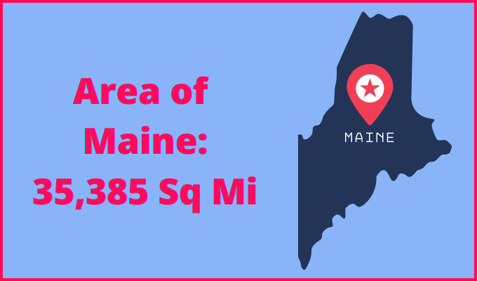 Area of Maine compared to New Hampshire