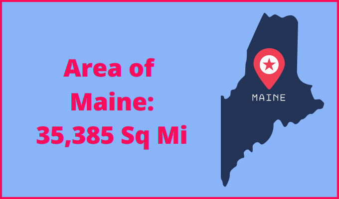 Area of Maine compared to Vermont
