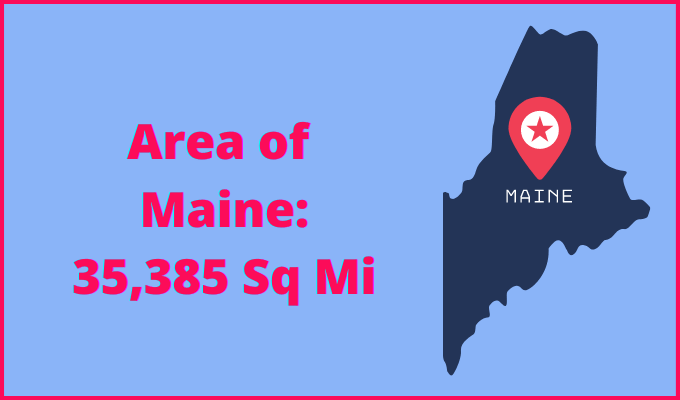 Area of Maine compared to Washington