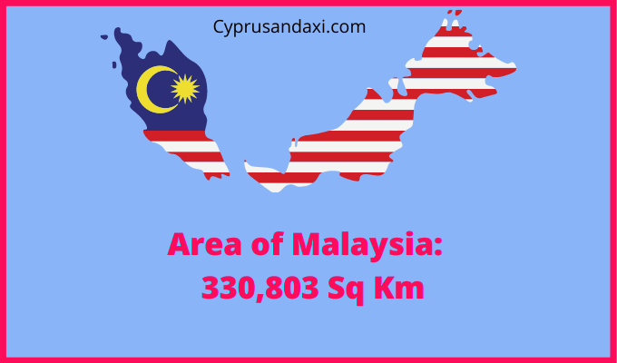 Area of Malaysia compared to Norway