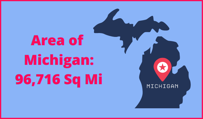 Area of Michigan compared to Pennsylvania