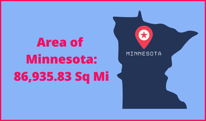 Area of Minnesota compared to Louisiana