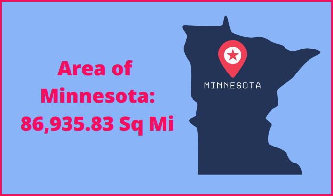 Area of Minnesota compared to Massachusetts