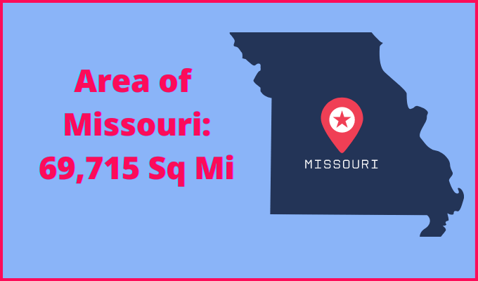 Area of Missouri compared to Maryland