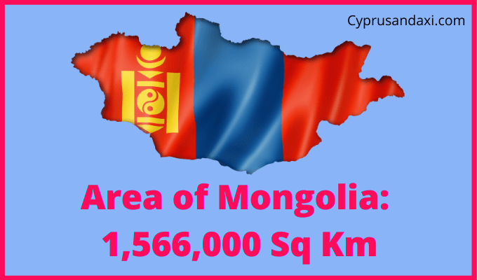 Area of Mongolia compared to Russia
