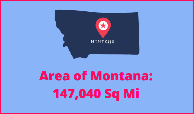 Area of Montana compared to Louisiana