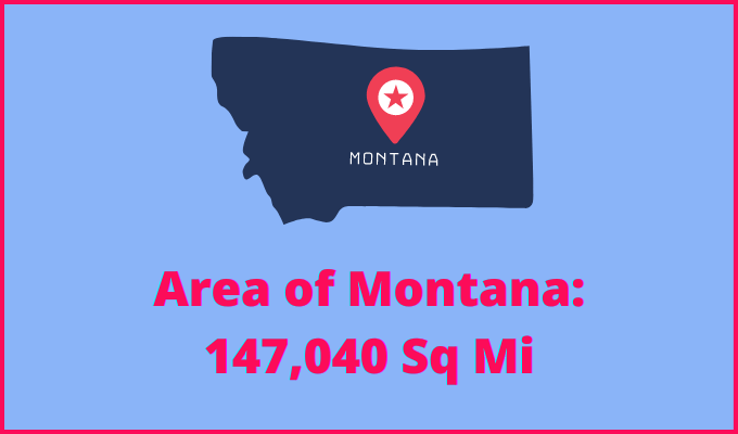 Area of Montana compared to New York