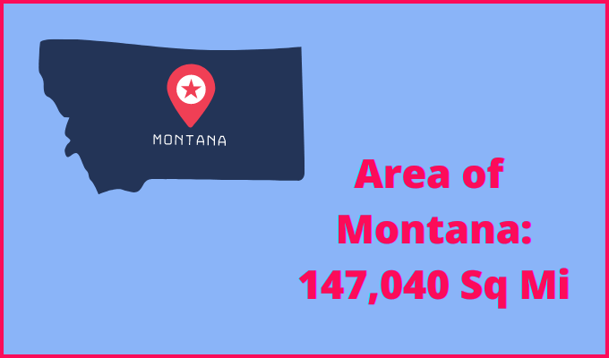 Area of Montana compared to Tennessee