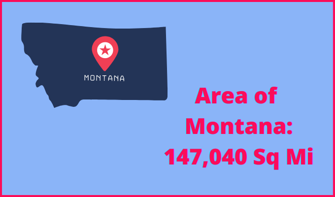 Area of Montana compared to Vermont