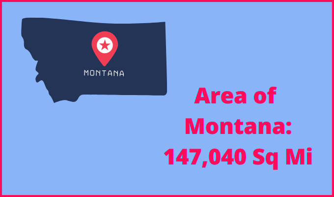 Area of Montana compared to Wyoming