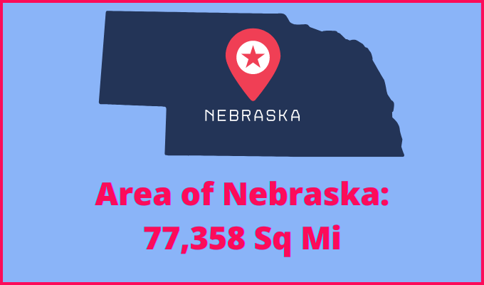 Area of Nebraska compared to Tennessee