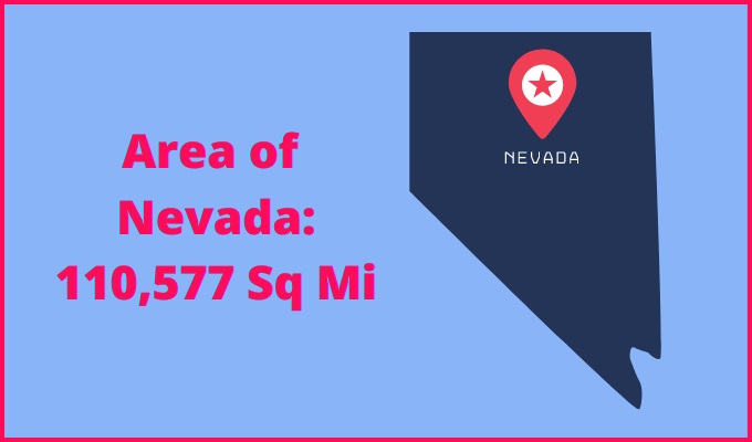 Area of Nevada compared to Utah
