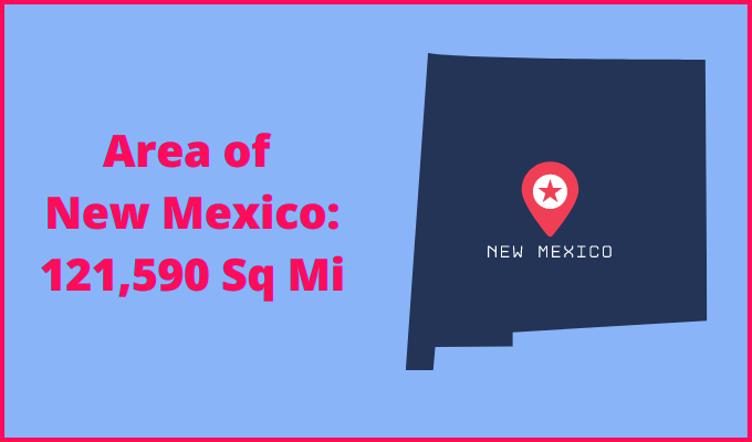 Area of New Mexico compared to Vermont