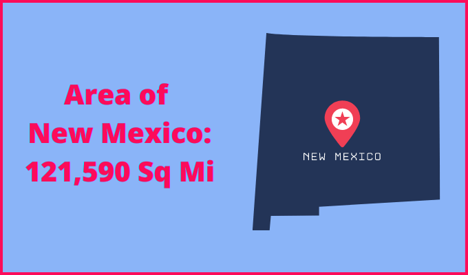 Area of New Mexico compared to Virginia
